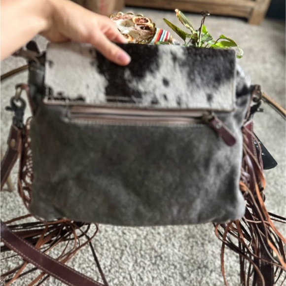 Myra Cowhide Fringe Crossbody Bag - Picture 4 of 5